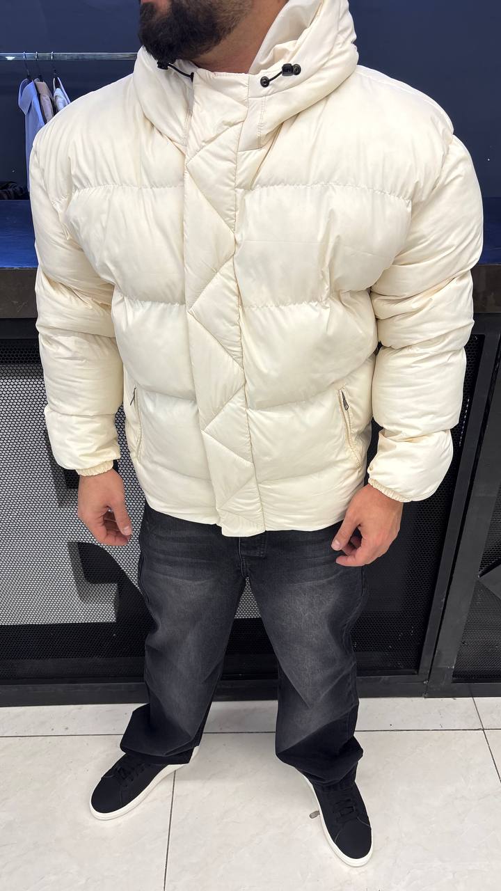 کاپشن کلاهدار باکسی