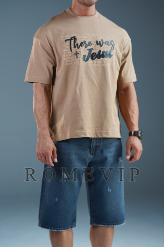 تیشرت چاپی باکسی مردانه ROME VIP