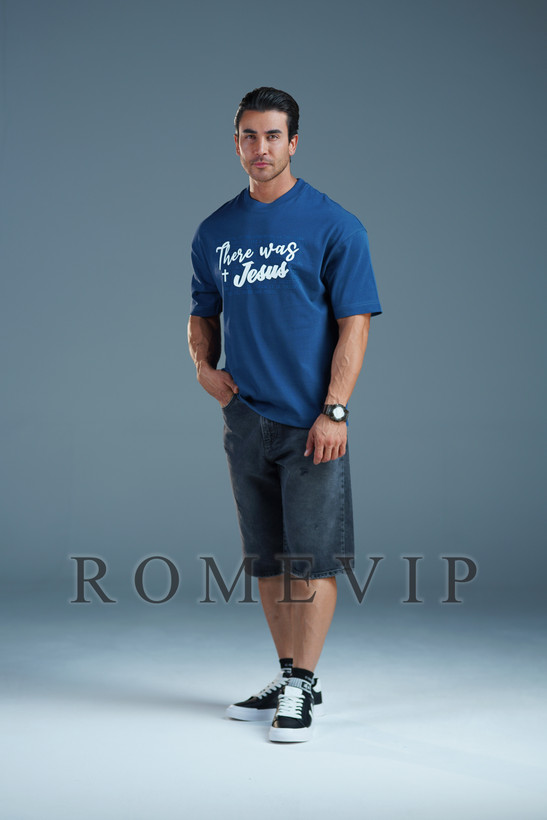 تیشرت چاپی باکسی مردانه ROME VIP