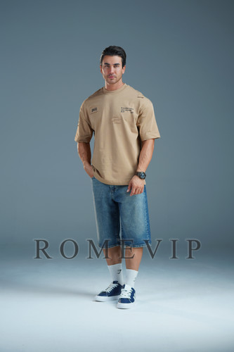 تیشرت باکسی تیکه دوزی مردانه ROME VIP