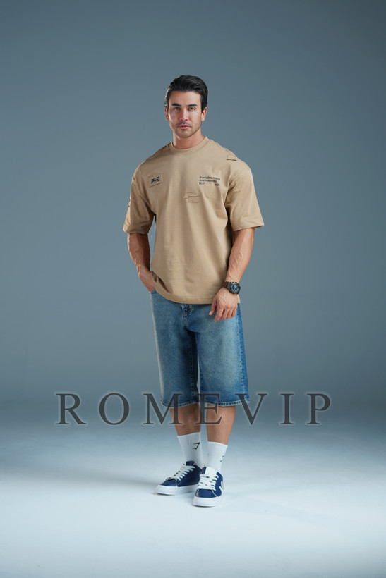 تیشرت باکسی تیکه دوزی مردانه ROME VIP