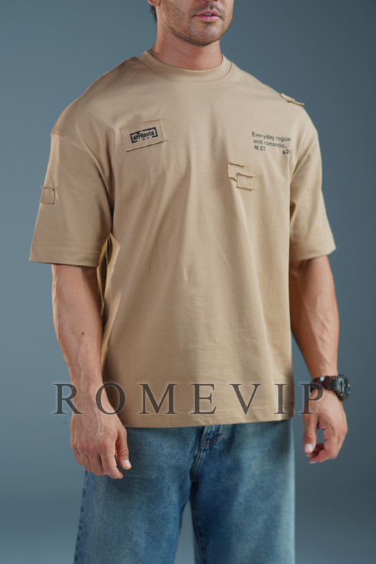 تیشرت باکسی تیکه دوزی مردانه ROME VIP