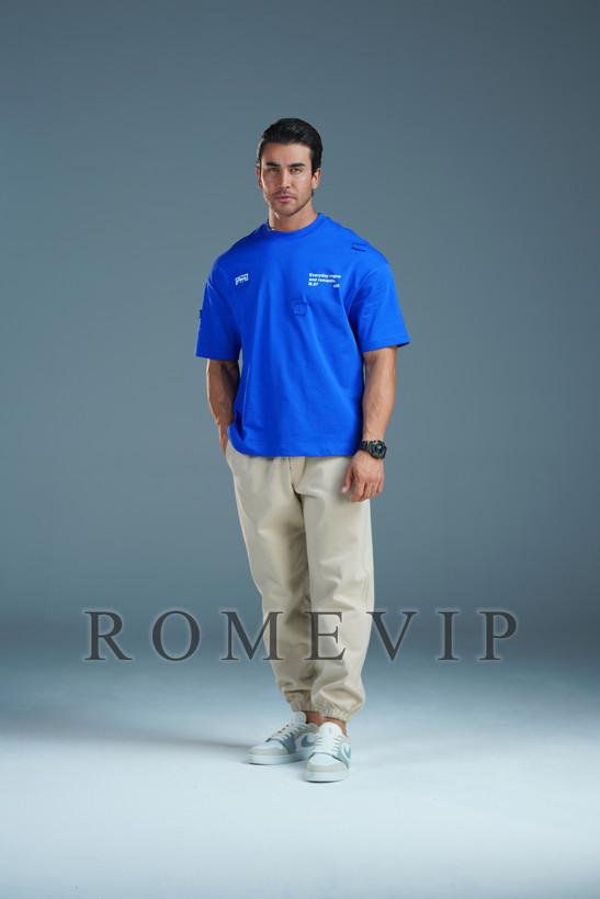 تیشرت باکسی تیکه دوزی مردانه ROME VIP