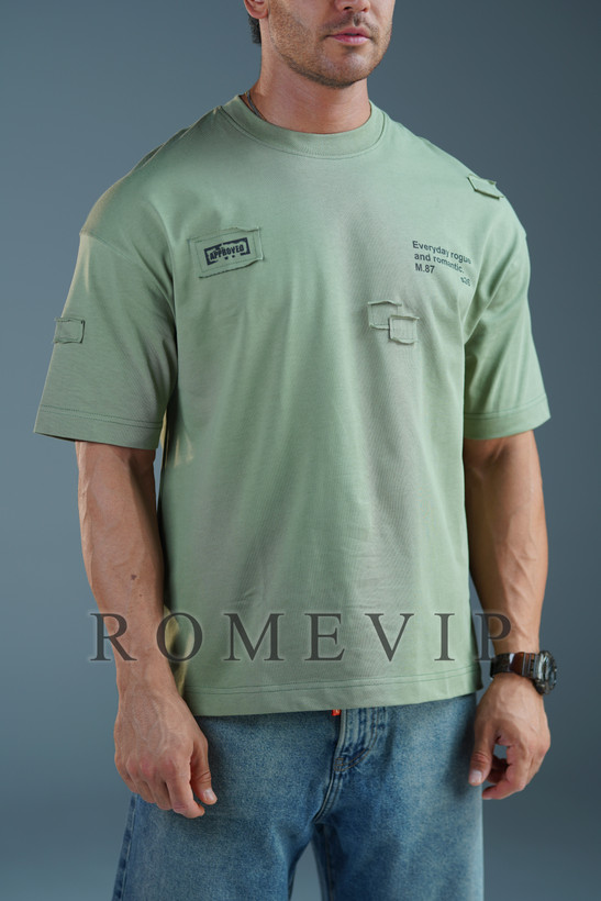 تیشرت باکسی تیکه دوزی مردانه ROME VIP