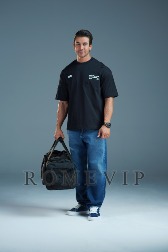 تیشرت باکسی تیکه دوزی مردانه ROME VIP