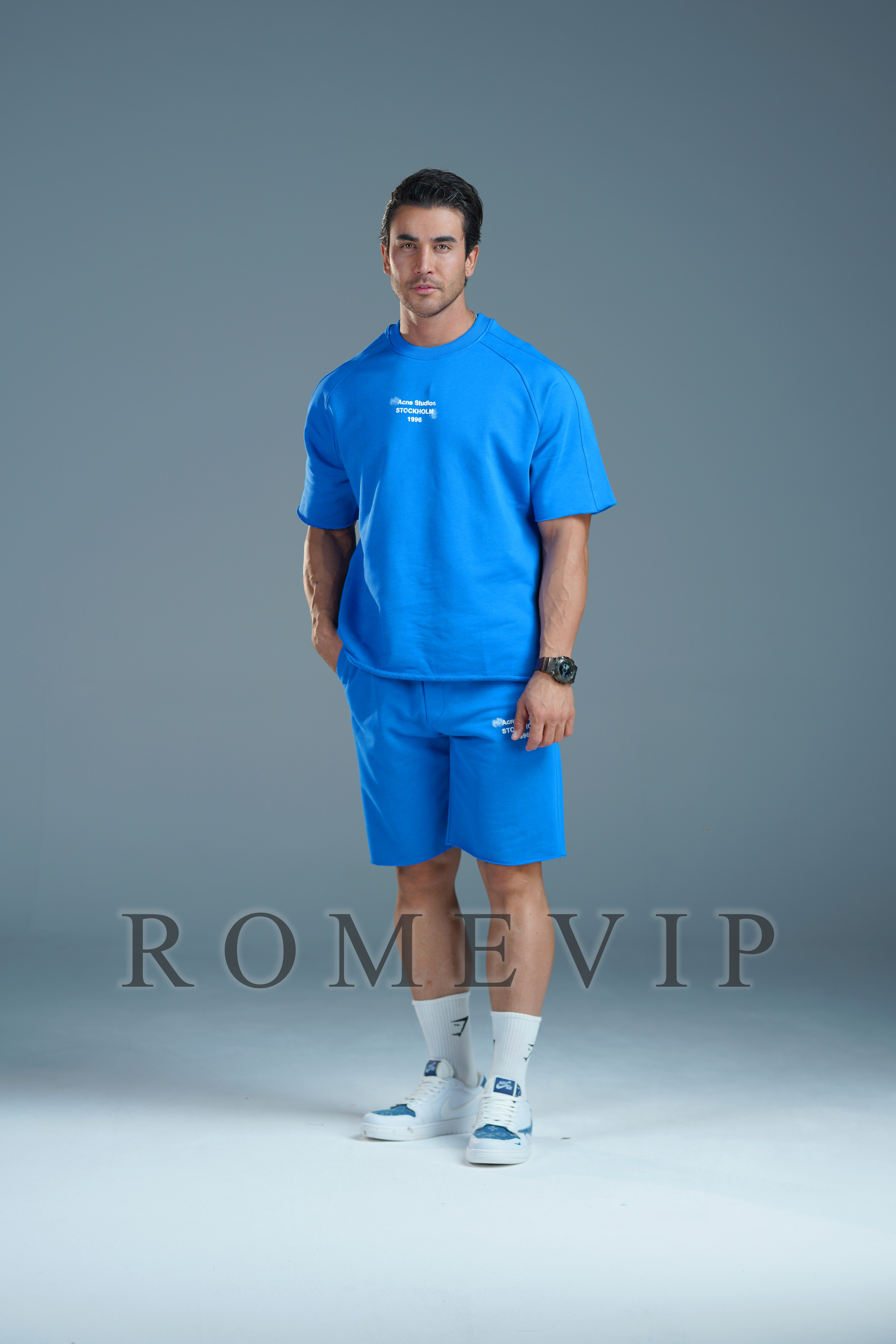 ست تیشرت و شلوارک مردانه گرم بالا ROME VIP